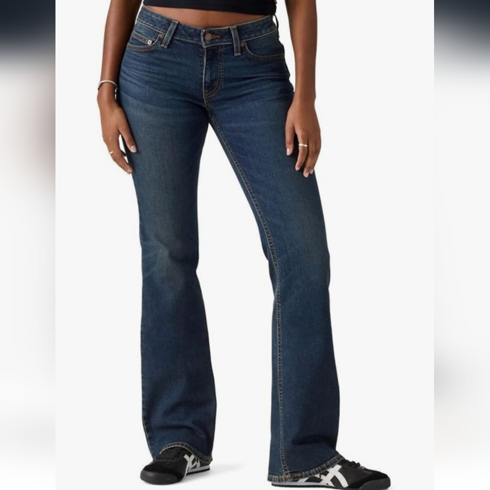 Levi's Women's Too Superlow 524 Jeans Dark Blue, Size 13